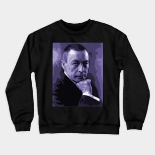 Sergei Rachmaninoff Vector Art Portrait Crewneck Sweatshirt